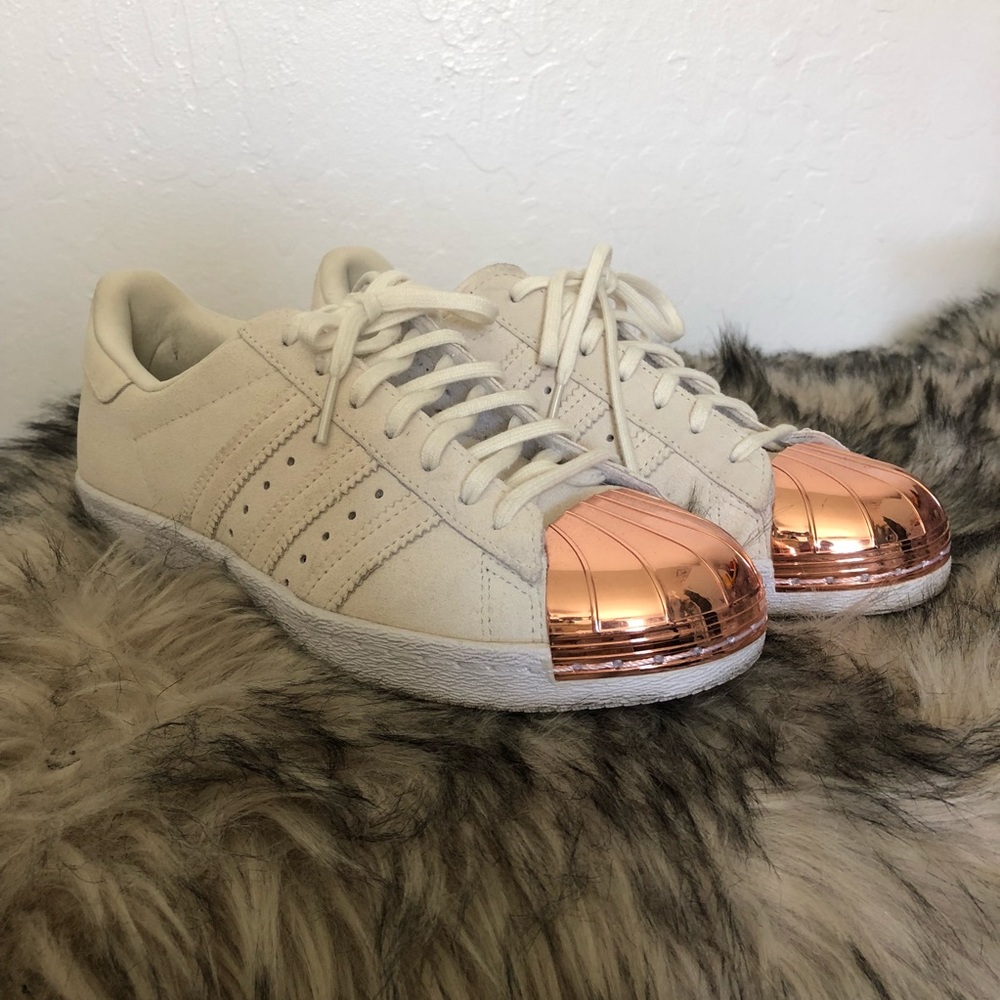 Adidas Superstar Metal Toe Rose Gold Suede